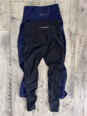 Sweetflexx Resistance Leggings Compression Black And Navy Size 6